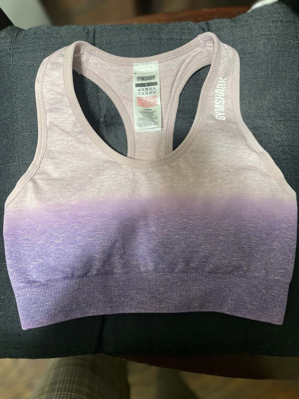 Gymshark Adapt Ombre Seamless Sports Bra Size S Purple Marl